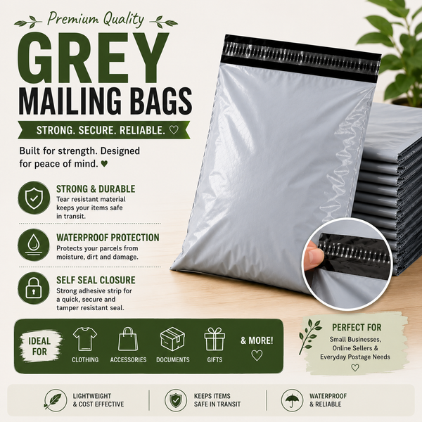 Grey Mailing Bags 17 x 24 Inch